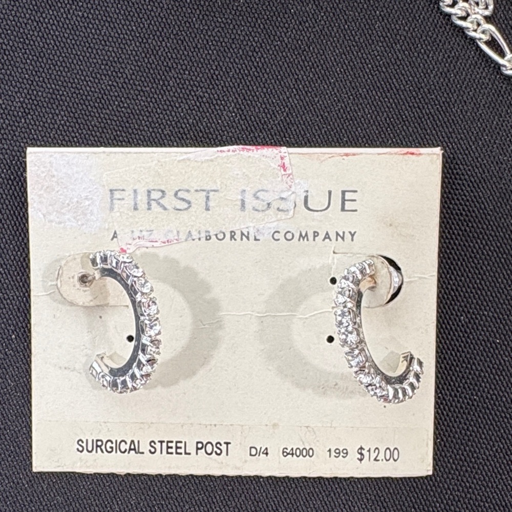 First Issue Silver Crystal Earrings